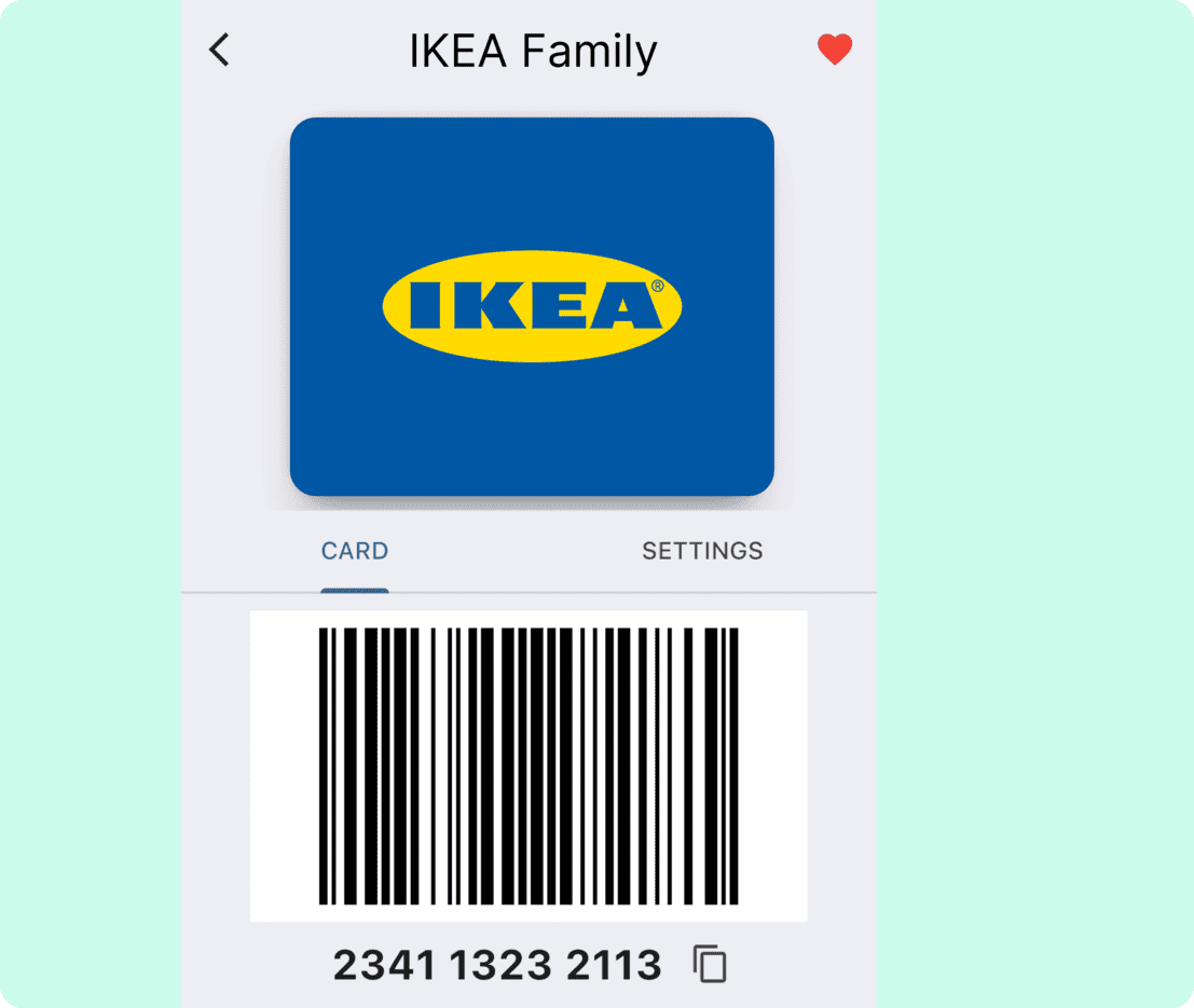 Scan your Card at checkout