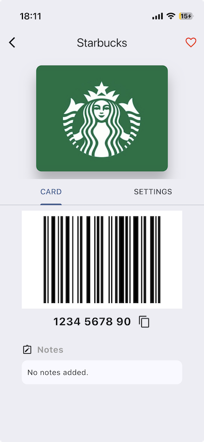 screenshot of card